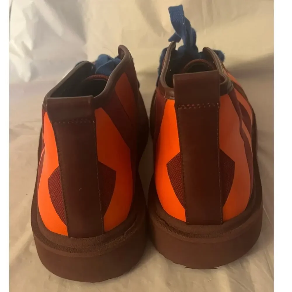 UN United Nude Geo Desert Boots Shoes - Orange/Maroon Size: 43 - Excellent